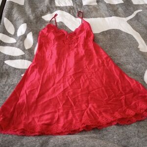 Vintage Y2K Victoria Secret Lingerie Nightie  Sheer Lace Slip S VS Nylon